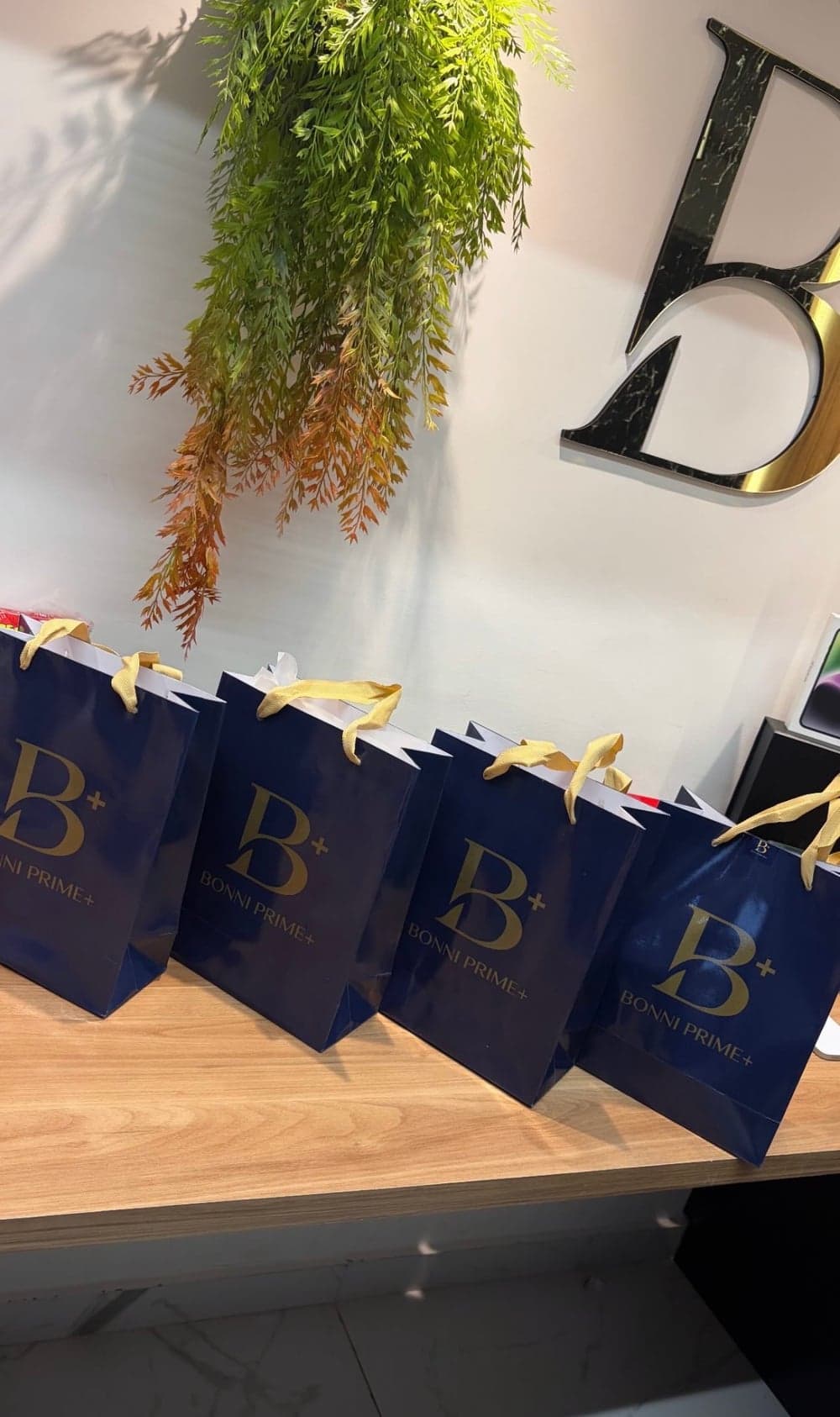 Sacolas Bonni Prime+ prontas para entrega no escritório da Bonni